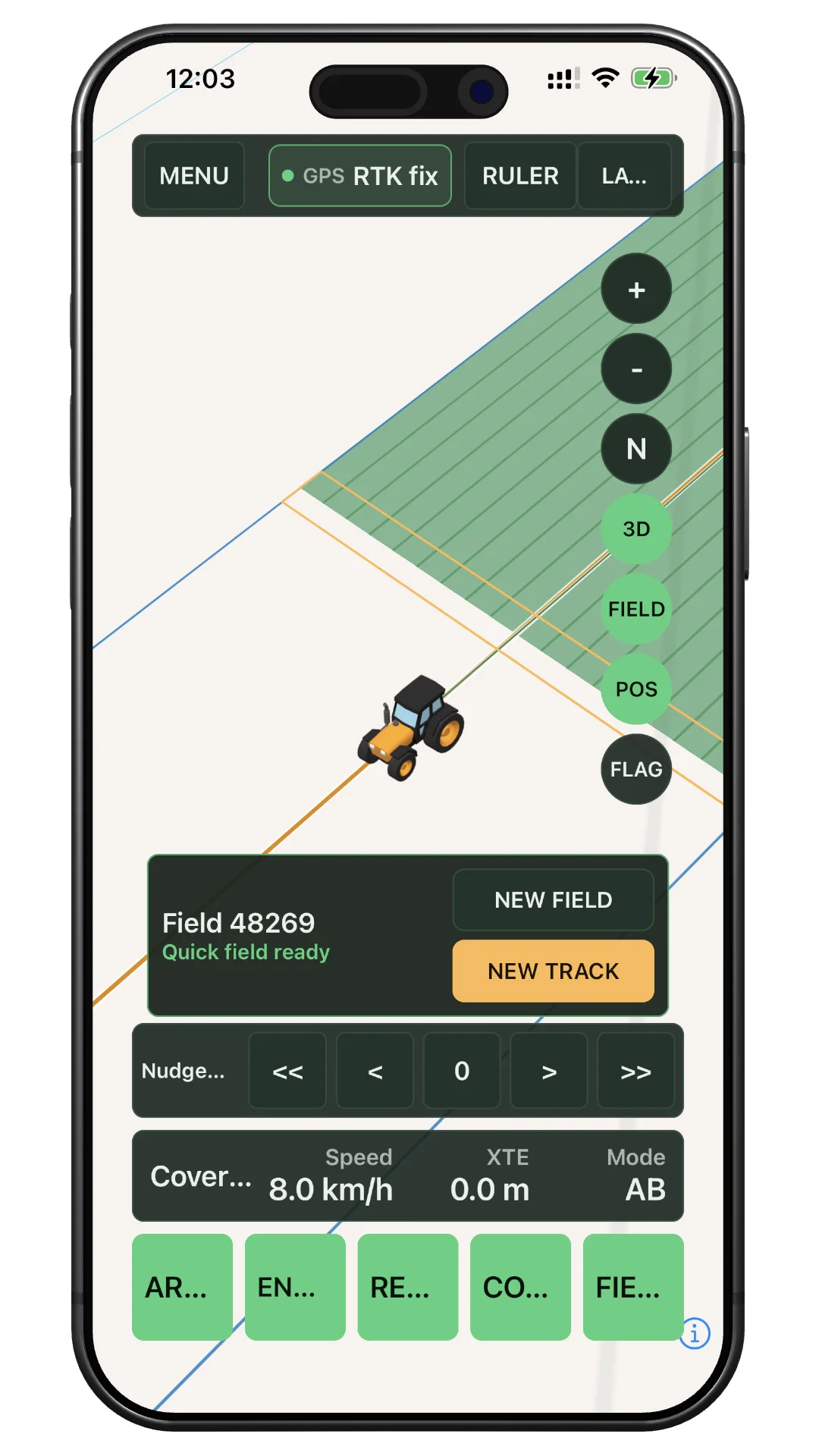Agro Navigator app running on iPhone